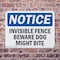 Signmission Invisible Fence Beware Dog Might Bite OSHA Notice Sign, Plastic, 14in W x 10in L, 2PK OS-2PACK-NS-P-1014-L-13717 - alternate 3